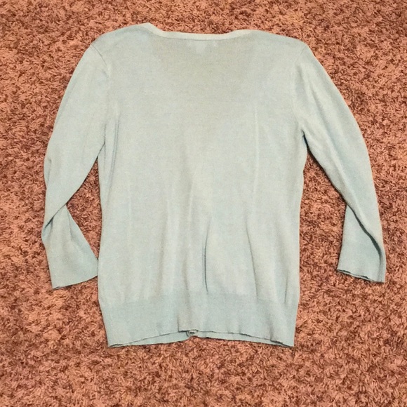 NY&C Aqua cardigan sweater w/ 3/4 sleeves! Sz XS! - Picture 3 of 3